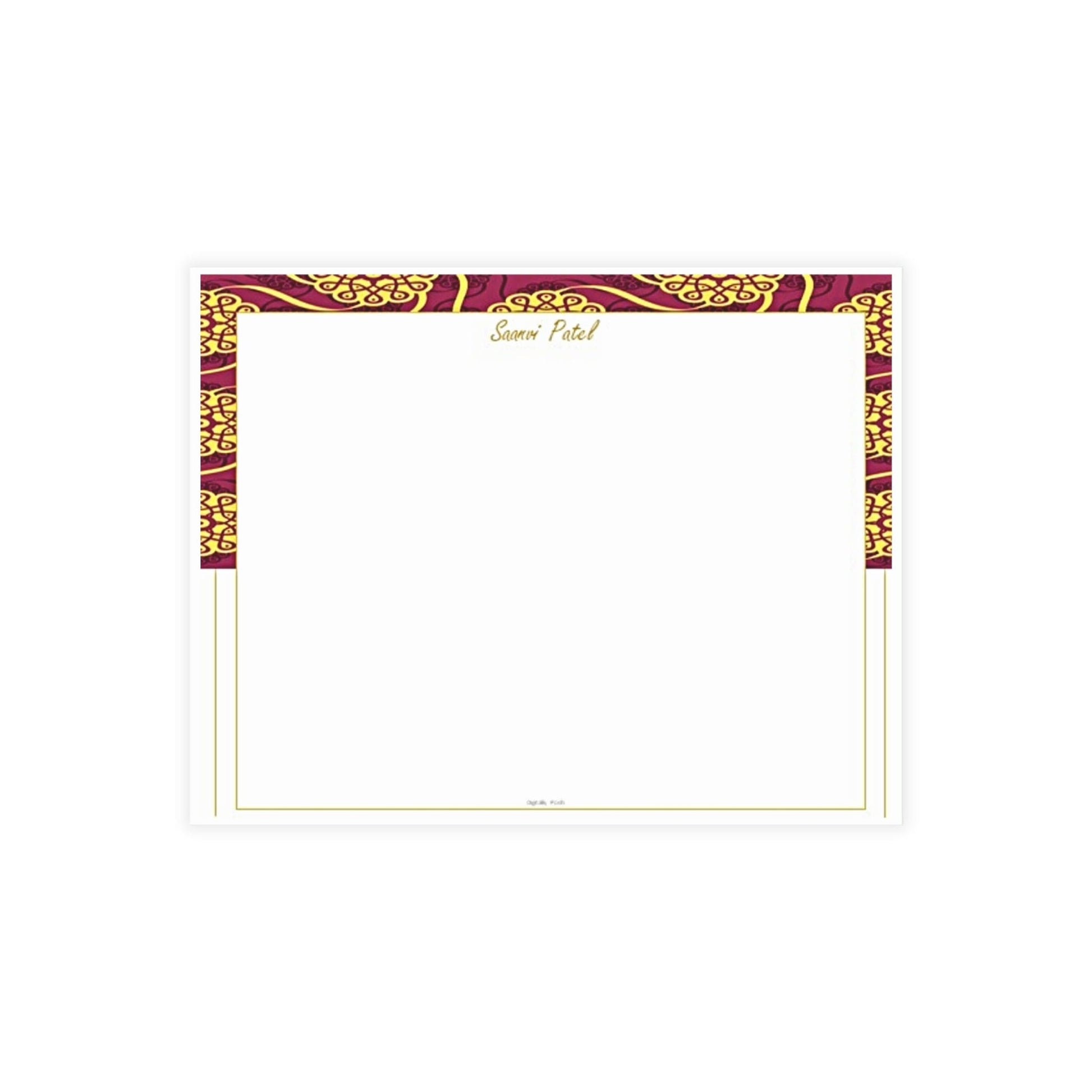 Personalized Note Card: Add a Personal Touch with Customized Stationery for Every Occasion. Namaste Notecard Bundles (envelopes included)
