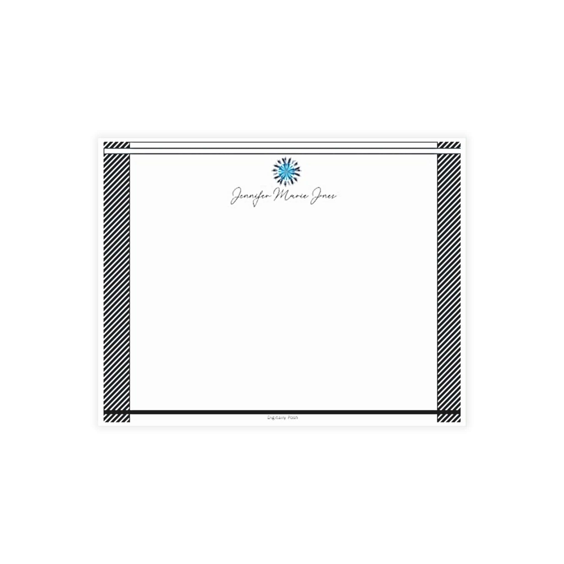 Personalized Note Card: Add a Personal Touch with Customized Stationery for Every Occasion. Blue Diamond Notecard Bundles (envelopes included)