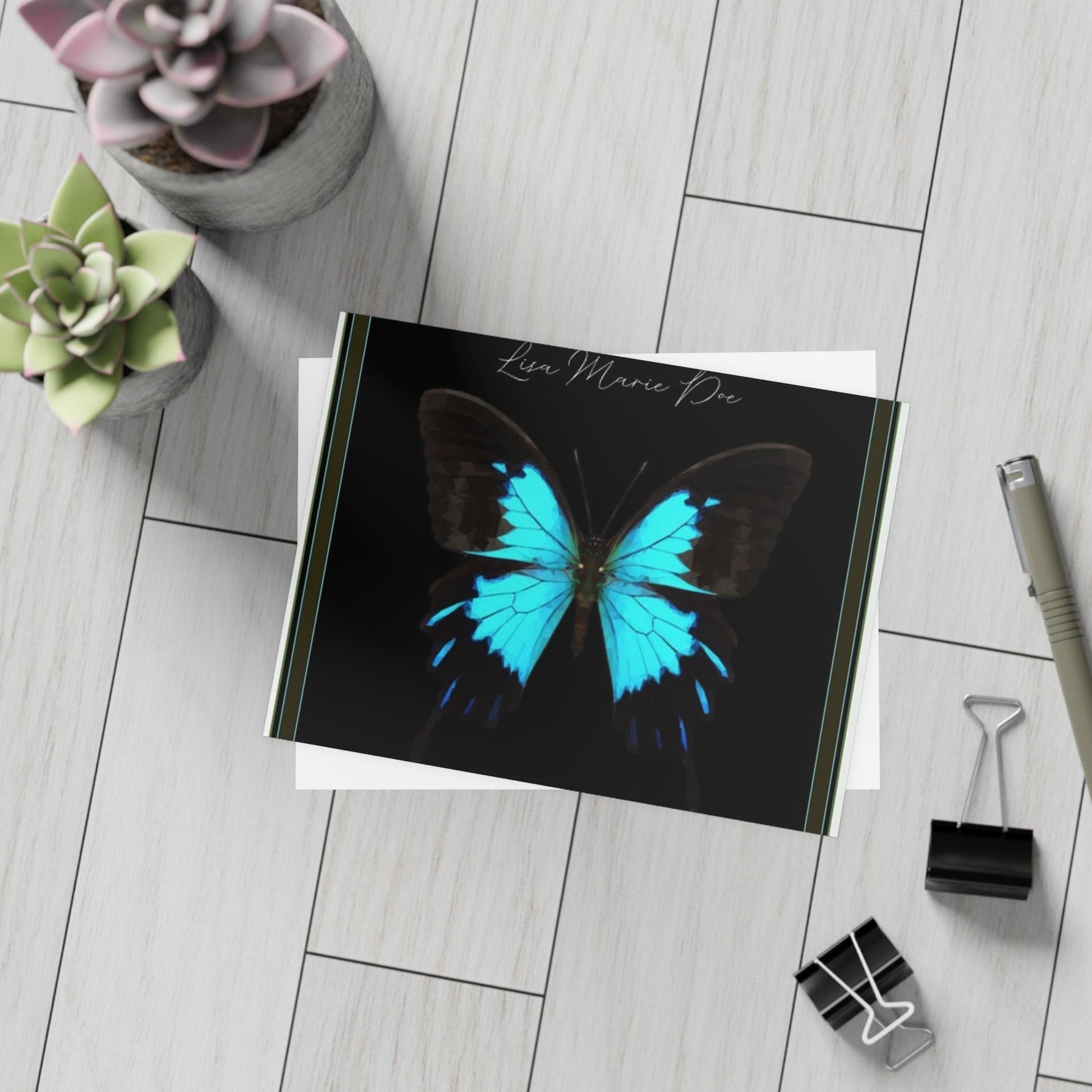 Personalized Note Card: Add a Personal Touch with Customized Stationery for Every Occasion. Butterfly Notecard Bundles