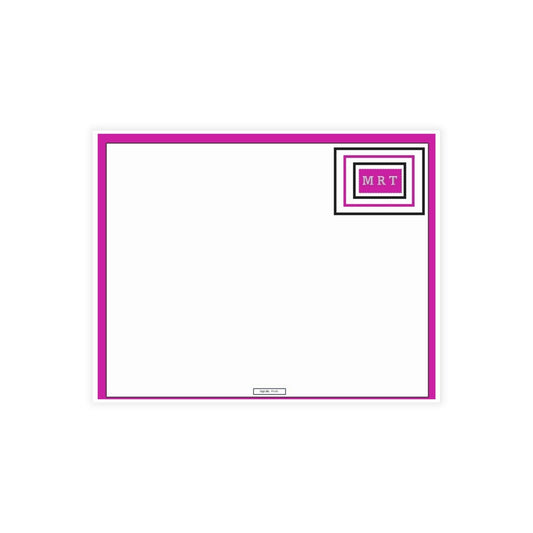Personalized Note Card: Add a Personal Touch with Customized Stationery for Every Occasion. Pink Stamp Notecard Bundles (envelopes included)
