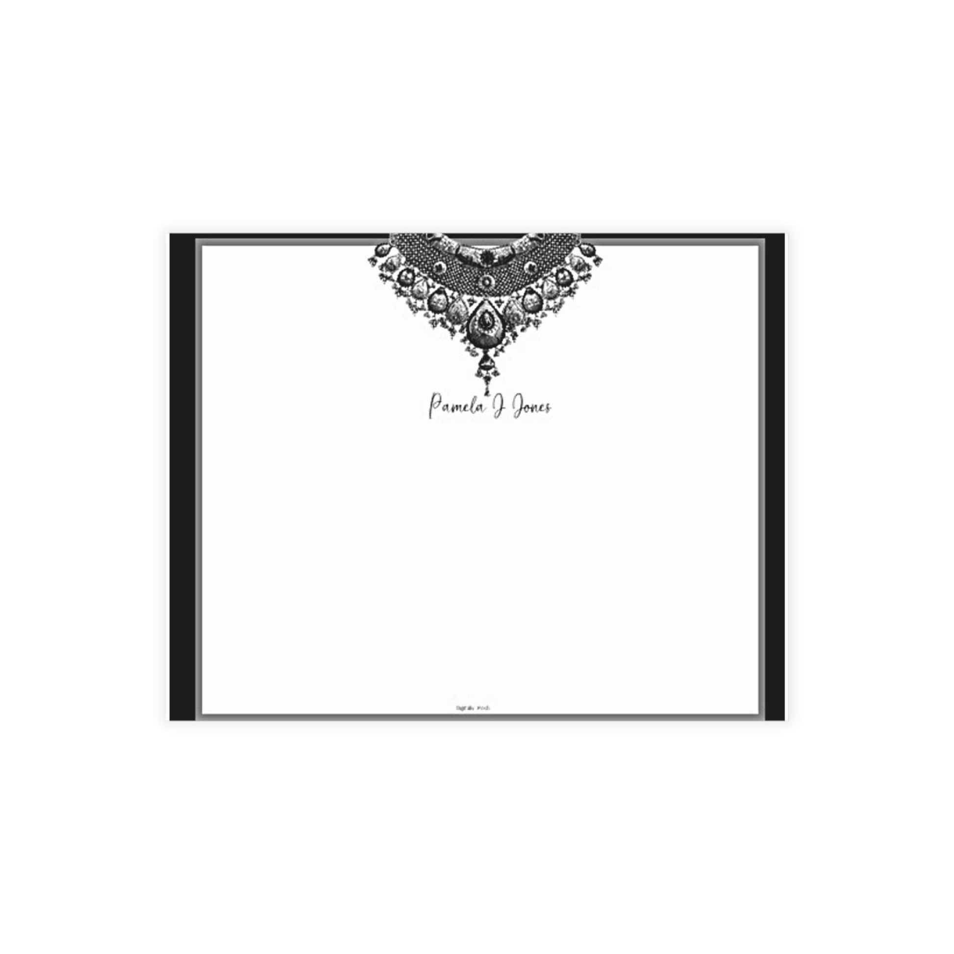 Personalized Note Card: Add a Personal Touch with Customized Stationery for Every Occasion. Notecard Black Jewels