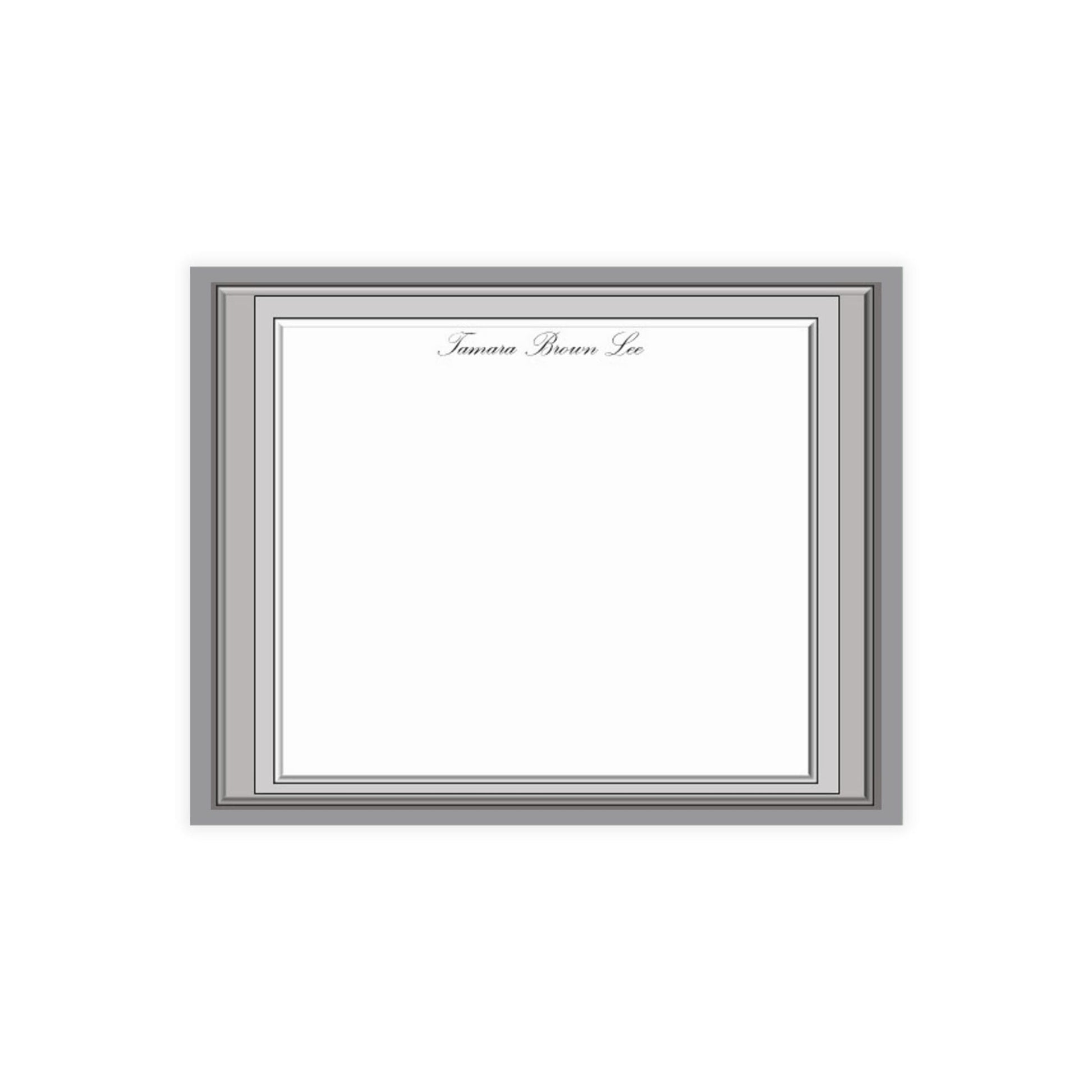 Personalized Note Card: Add a Personal Touch with Customized Stationery for Every Occasion. Shades of Gray Notecard