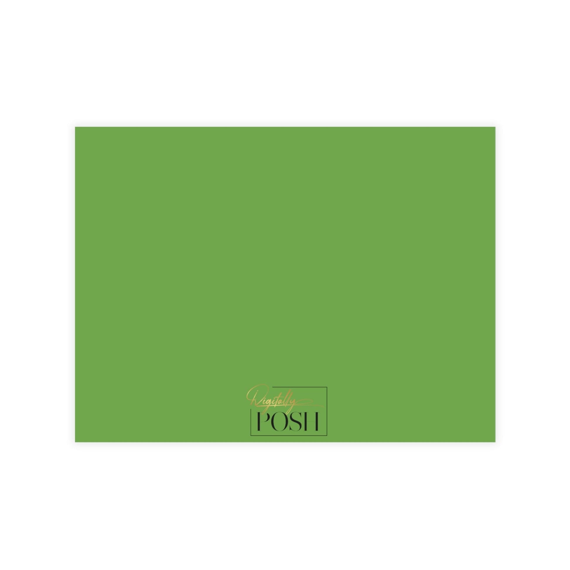 Personalized Note Card: Add a Personal Touch with Customized Stationery for Every Occasion. Green Feathers Notecard