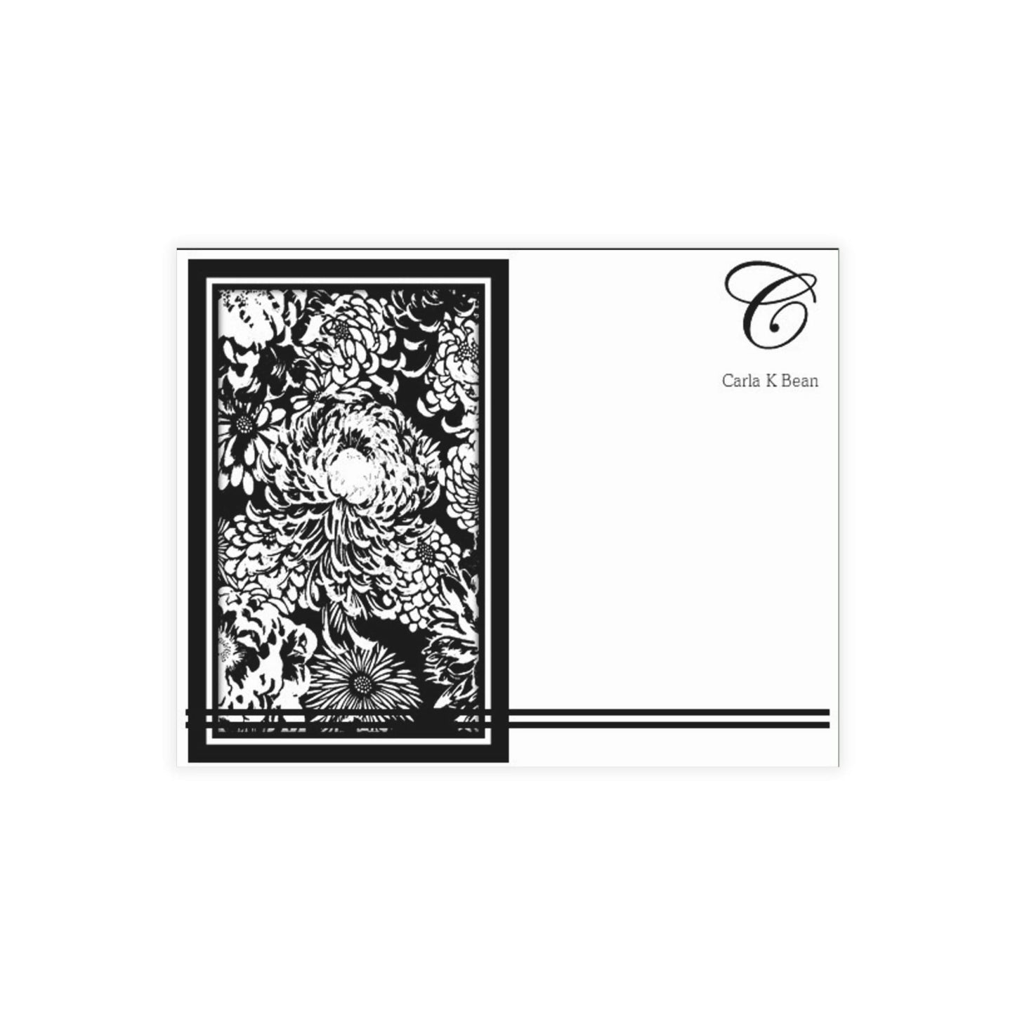 Personalized Note Card: Add a Personal Touch with Customized Stationery for Every Occasion. Blooming Flowers Notecard