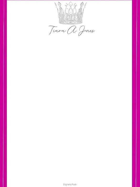 Personalized Letterhead: Make Your Mark with Custom Stationery for Professional Correspondence. Princess Personalized Letterhead