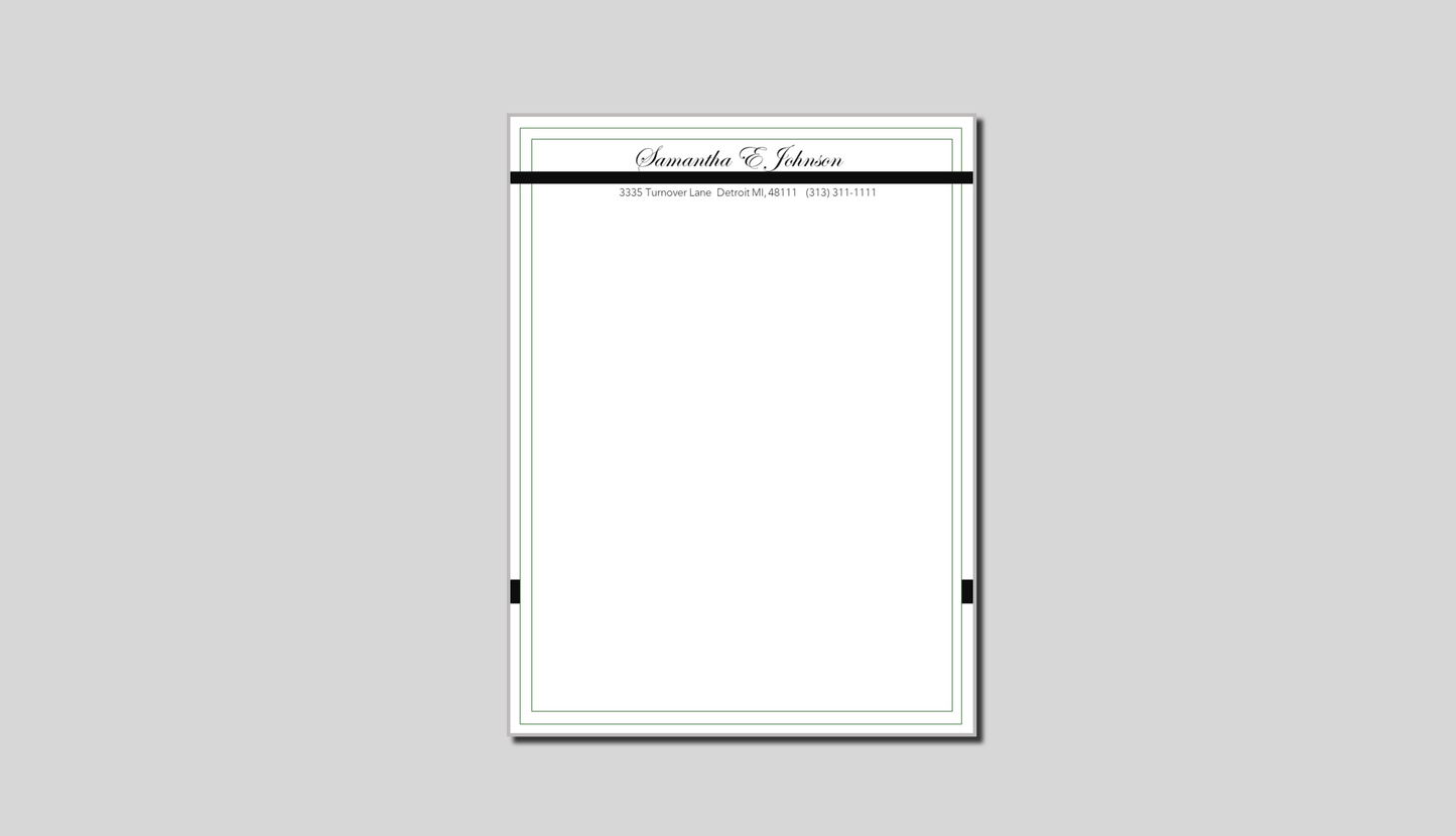 Personalized Letterhead: Make Your Mark with Custom Stationery for Professional Correspondence. A Letterhead