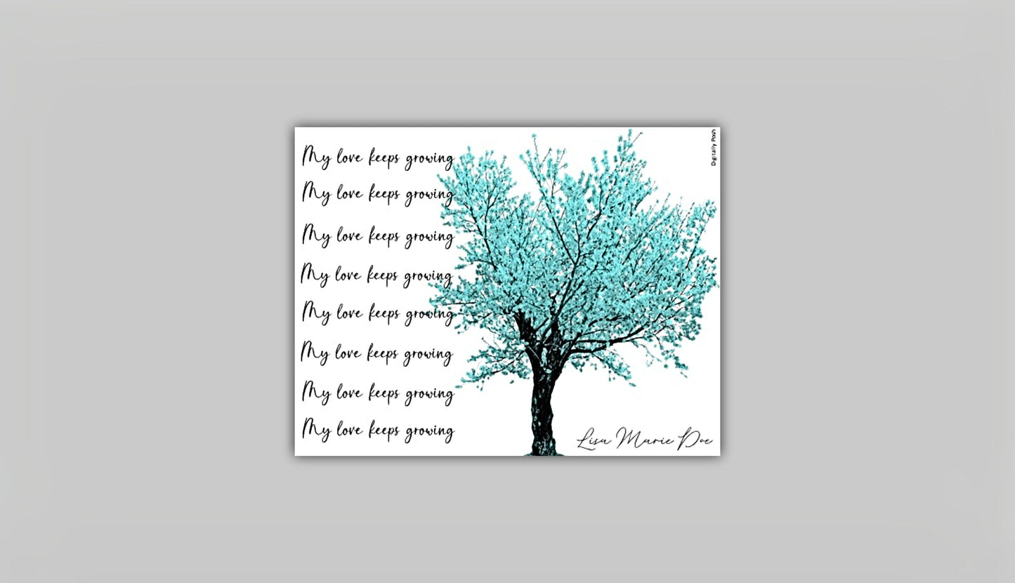 Personalized Note Card: Add a Personal Touch with Customized Stationery for Every Occasion. My Love Keeps Growing Note Cards | Digital Notecard | Personalized Note Card | Downloadable Cards | Printable Note Cards | Digital Download