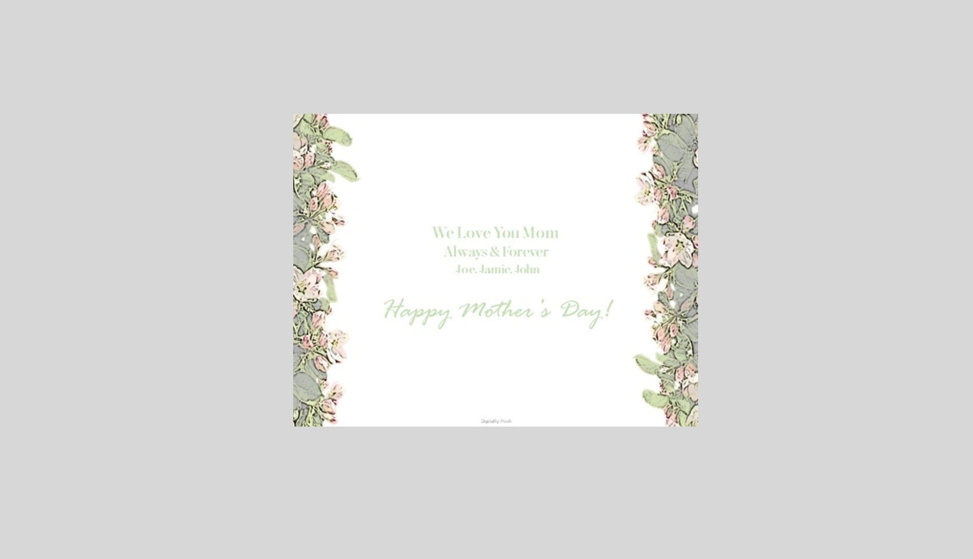 Mothers Day Card Printable | Custom Mothers Day Card | Mother's Day Card | Printable Mothers Day Card Digital Download